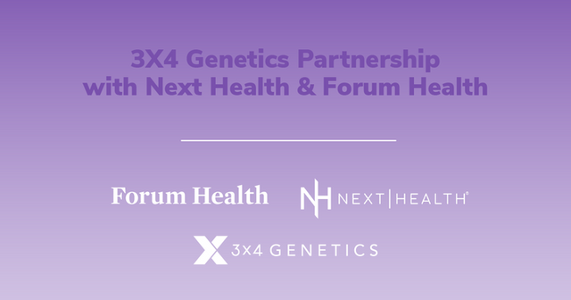 3X4 Genetics Partnership with Next Health & Forum Health