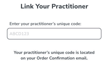 Link your practitioner screen with empty code field