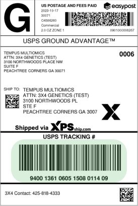 USPS Ground Advantage return label