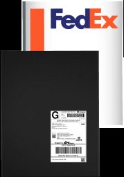 FedEx and black USPS shipping bags