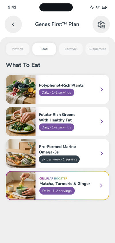 Daily actions screen in the 3X4 Health app